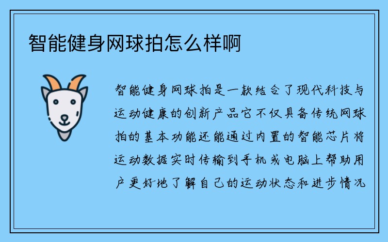 智能健身网球拍怎么样啊